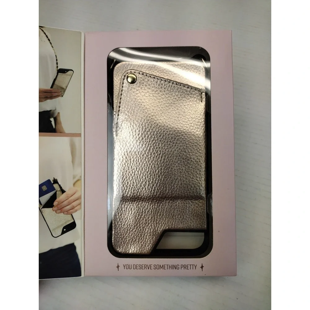 IPhone. Crossbody Wallet Phone Case For iPhone 6/6s/7/8  PLUS Hands Free Gold